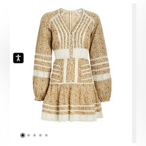 Veronica Beard Addilyn Lace-Trimmed Floral Cotton Mini Dress